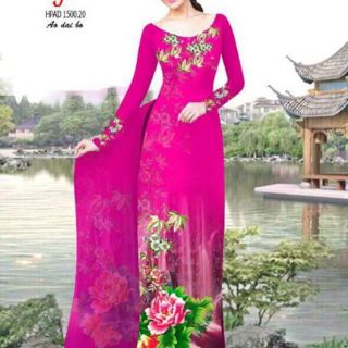 Vải áo dài in 3D cả bộ tằm
