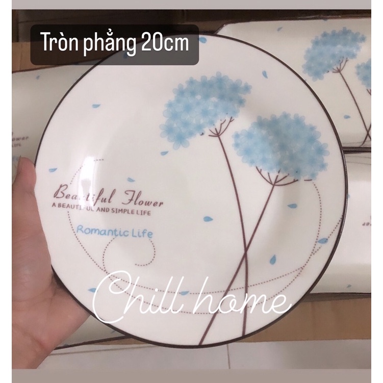 Lẻ Bộ bát đĩa bát tràng,set chén dĩa sứ xanh pasel phong cách hàn quốc,decor bàn ăn siêu xinh mã 211