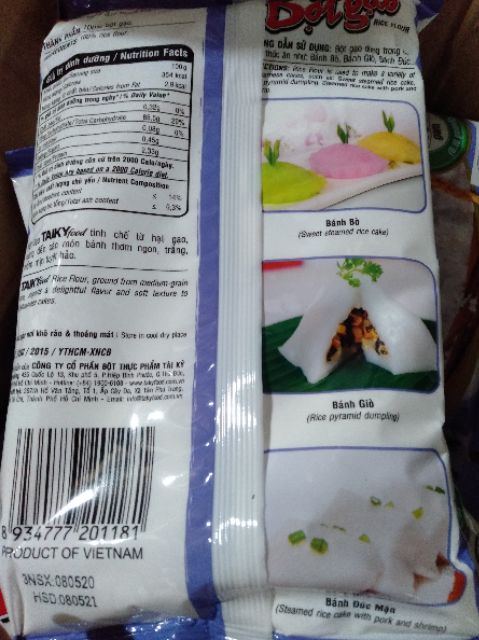 [Mã 77FMCGSALE1 giảm 10% đơn 250K] BỘT GẠO TÀI KÝ LÀM BÁNH BÒ,BÁNH GIÒ,BÁNH ĐÚC ...{ 400G} | BigBuy360 - bigbuy360.vn