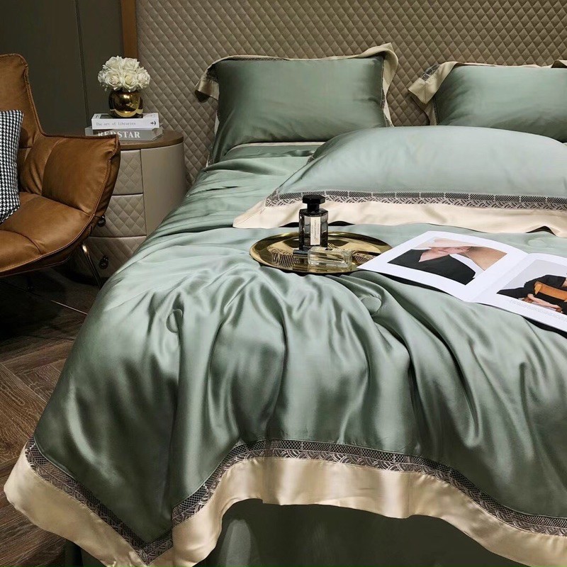 Bộ Drap Trải Giường Cao Cấp Tencel Lụa 100S