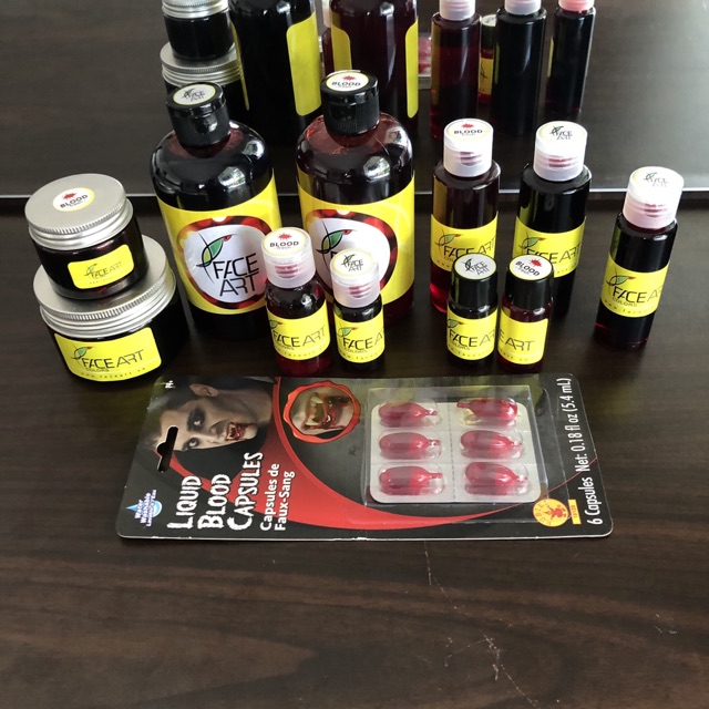 Dụng cụ ĐÚC VẾT THƯƠNG, Hoá trang vết thương- LIQUID latex chất tạo vết thương, Máu gia đỏ, sáp hoá trang HALLOWEEN