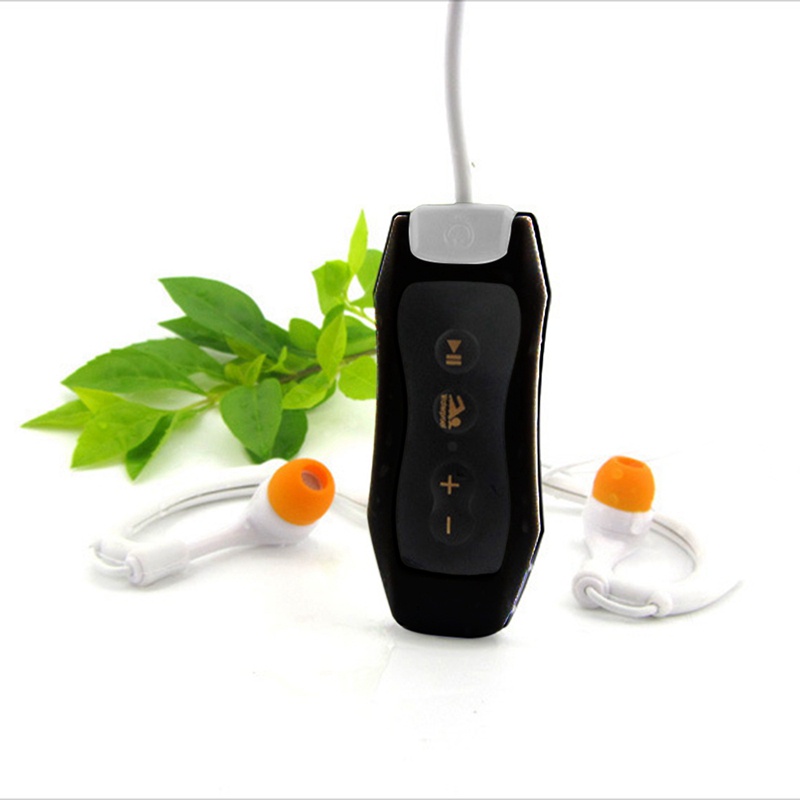 Máy nghe nhạc MP3 4GB màu đen có tai nghe bluetooth dùng khi bơi lội