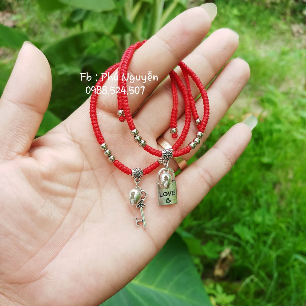 Vòng Đôi Ổ Khóa Nam Nữ ( Thông báo size cổ tay )