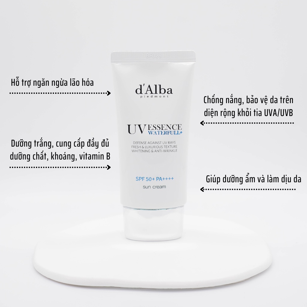 Kem chống nắng d’Alba UV Essence Waterfull SPF50+ PA++++ | d’Alba Waterfull Tone-up Sunsceen SPF50+ PA++++