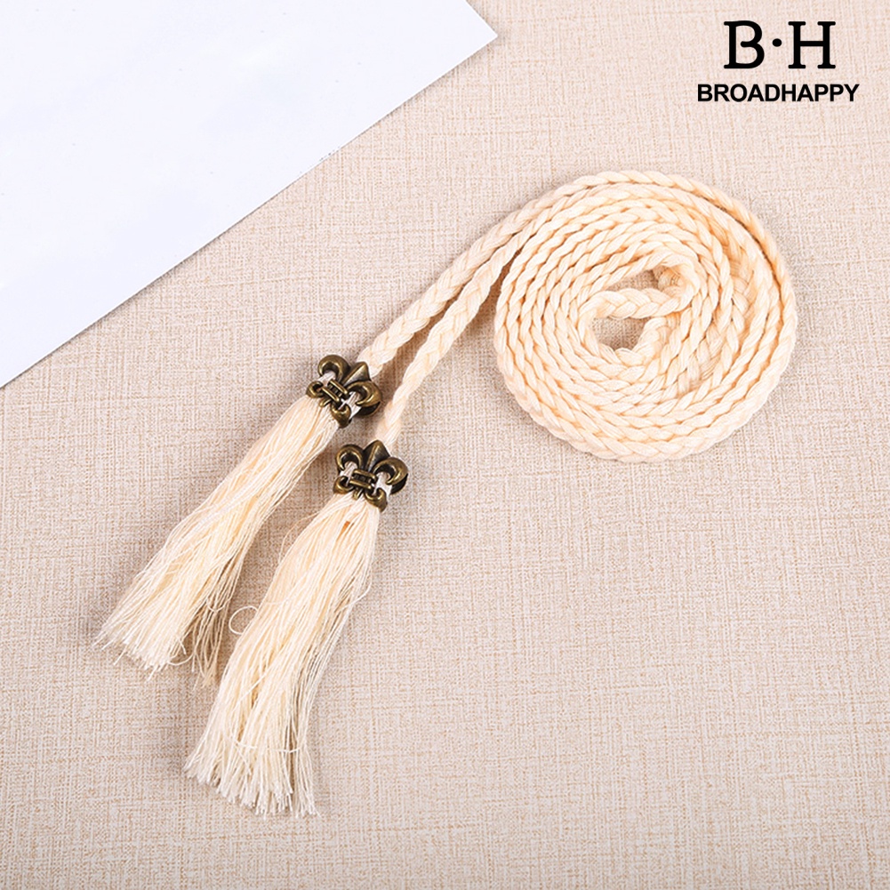 Thắt Lưng Dây Bện Phối Tua Rua Thời Trang Dành Cho Nữ