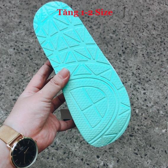 Dép unisex 𝐌𝐋𝐁 𝗡𝗬 ❤️FREESHIP + Hộp❤️ dép mlb ny bóng chày quai ngang thể thao nam nữ Thêu nỗi NY-NY GV-xanh đế trắng