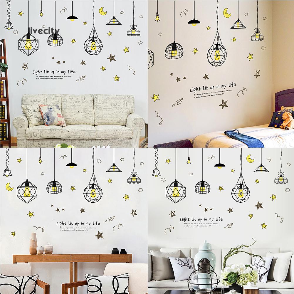 Sticker dán tường họa tiết hình ngôi sao và mặt trăng dùng trang trí phòng cho trẻ nhỏ | BigBuy360 - bigbuy360.vn