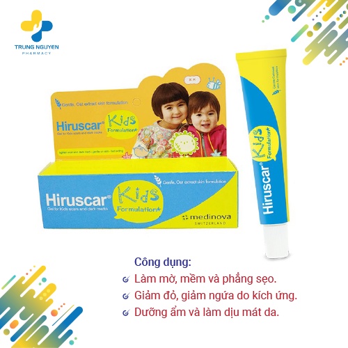 Gel mờ sẹo cho trẻ em Hiruscar Kids (10g)