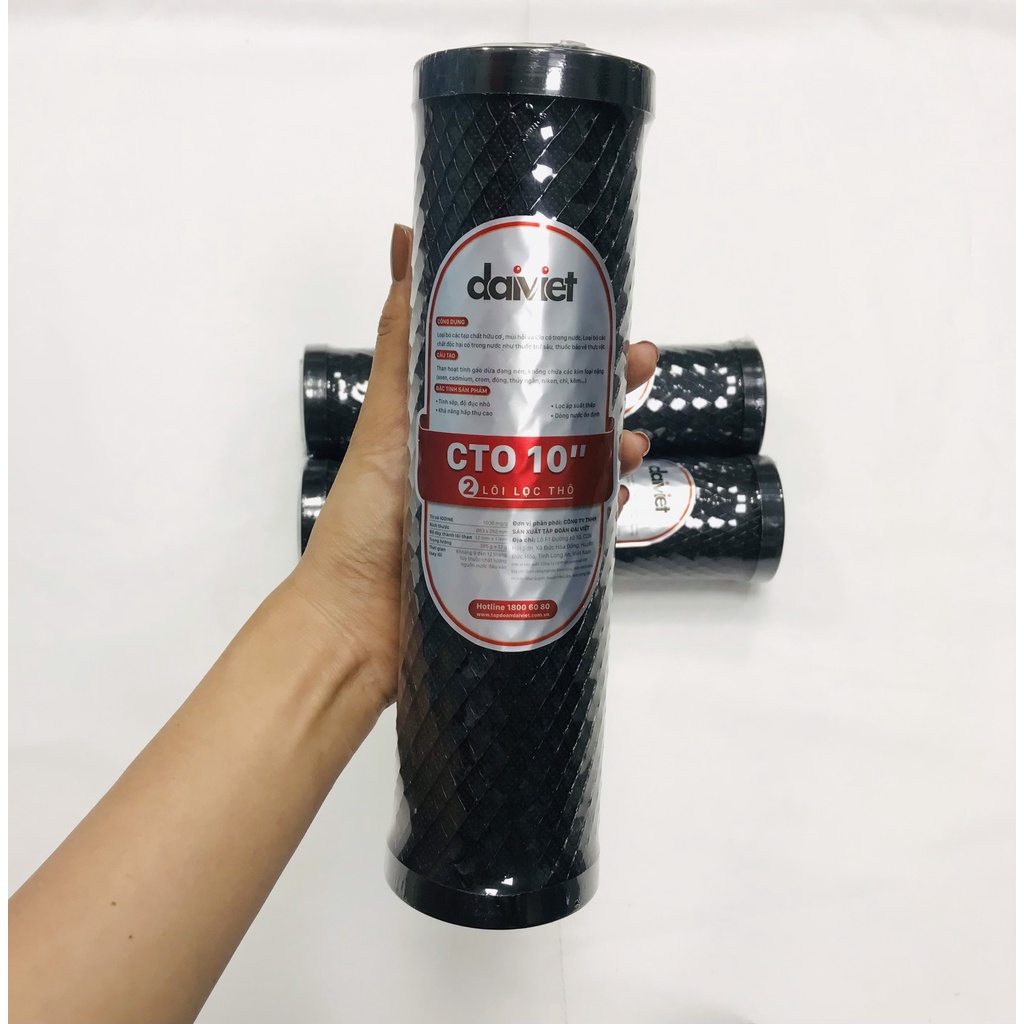 Lõi lọc nước số 2 CTO Than gáo dừa Trà Bắc dành cho máy lọc nước RO clo và khử mùi