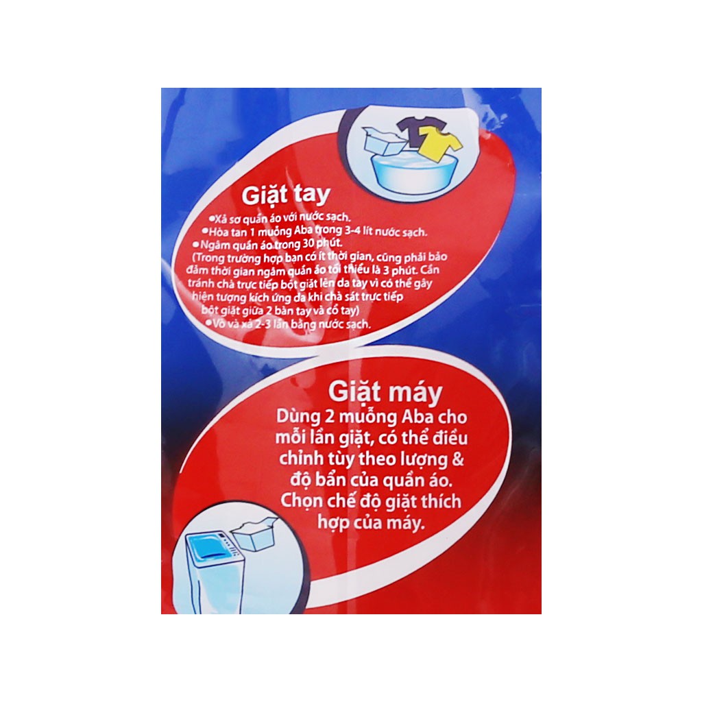 Bột Giặt Nhiệt Aba Sạch Tinh Tươm Túi 3kg