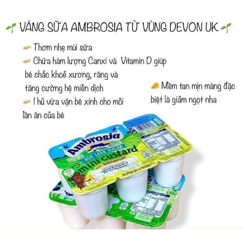 (Date 2023) Váng sữa AMBROSIA cho bé 6 tháng của Anh