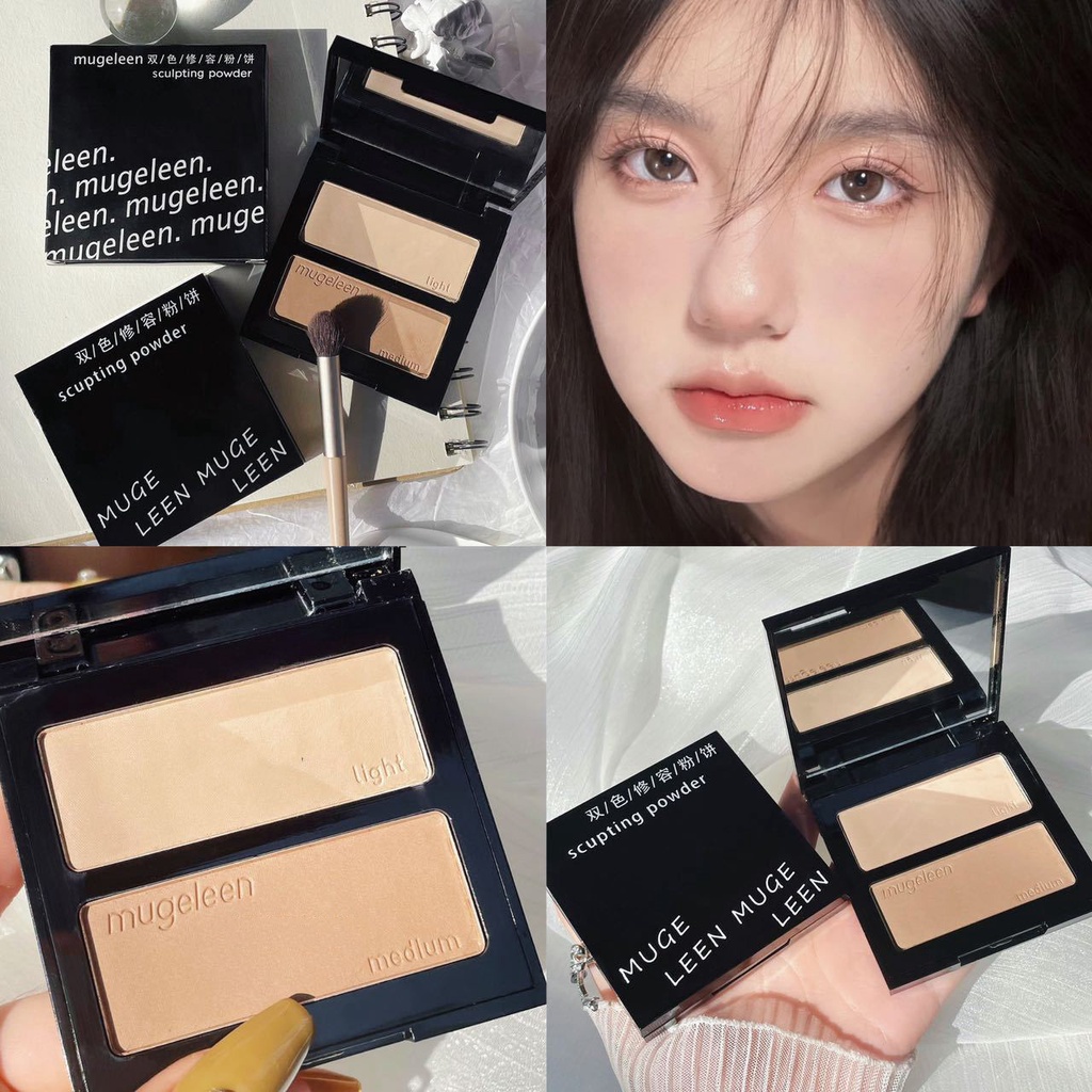 Bảng Phấn Bắt Sáng 2 / 3 Màu Lì 3D Lâu Trôi Làm Sáng Da Dành Cho Trang Điểm Mặt / Mũi