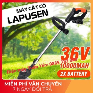 Tặng kèm 8 lưỡi - Máy cắt cỏ, tỉa cành cầm tay LAPUSEN pin khủng 15 cell, Hàng nhập khẩu cao cấp, Bảo hành 12 tháng.