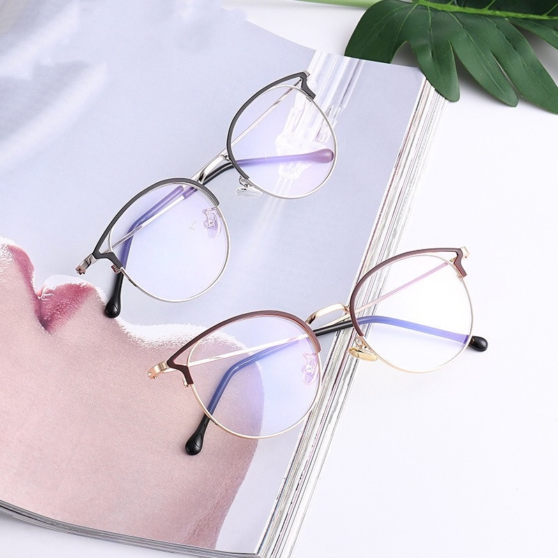 Kính mắt VIENDO kim loại mắt mèo đổi màu chống ánh sáng xanh chống tia UV thời trang Hàn Quốc cho nam và nữ