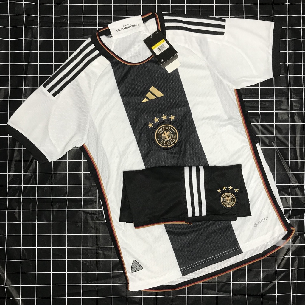 ÁO BÓNG ĐÁ/QUẦN ÁO BÓNG ĐÁ ĐỘI TUYỂN ĐỨC-VẢI GAI THÁI CAO CẤP