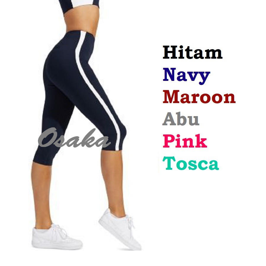 Quần Legging Lửng 3 / 4 Màu Trắng Size S M L Xl Phong Cách Hàn Quốc Cho Nữ