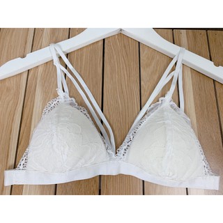 {Bralette hàng thiết kế} {ảnh tự chụp} Bộ đồ lót ren cao cấp Diana Bebebb ( áo lót có đệm) – Màu Trắng