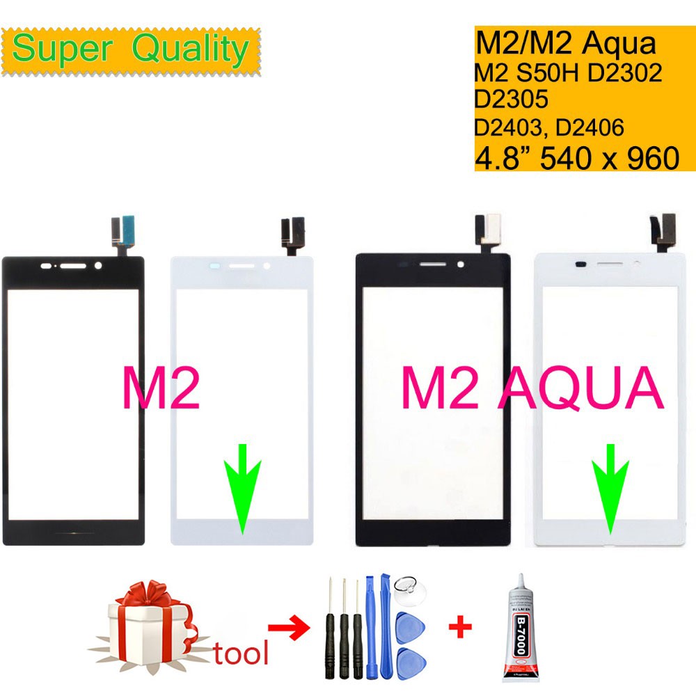 Màn Hình Cảm Ứng 4.8 "Cho Sony Xperia M2 S50H D2302 D2303 D2305 M2 Aqua D2403