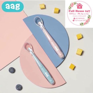 Thìa ăn dặm silicon hàng cao cấp AAG cho bé từ 4 tháng tuổi