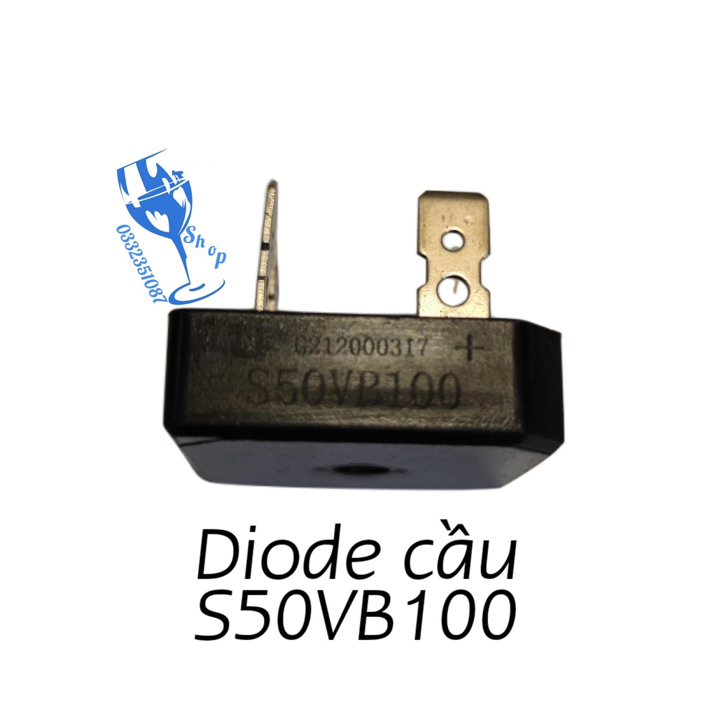 [FreeShip] [Ảnh thật] Diode cầu S50VB100 - diode cầu 4 chân 50A 1000V  shopgiadungluongyen