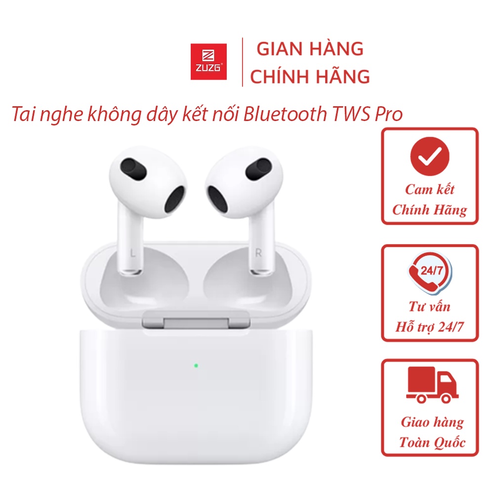 Tai nghe không dây kết nối Bluetooth TWS Pro - Hàng chính hãng ZUZG