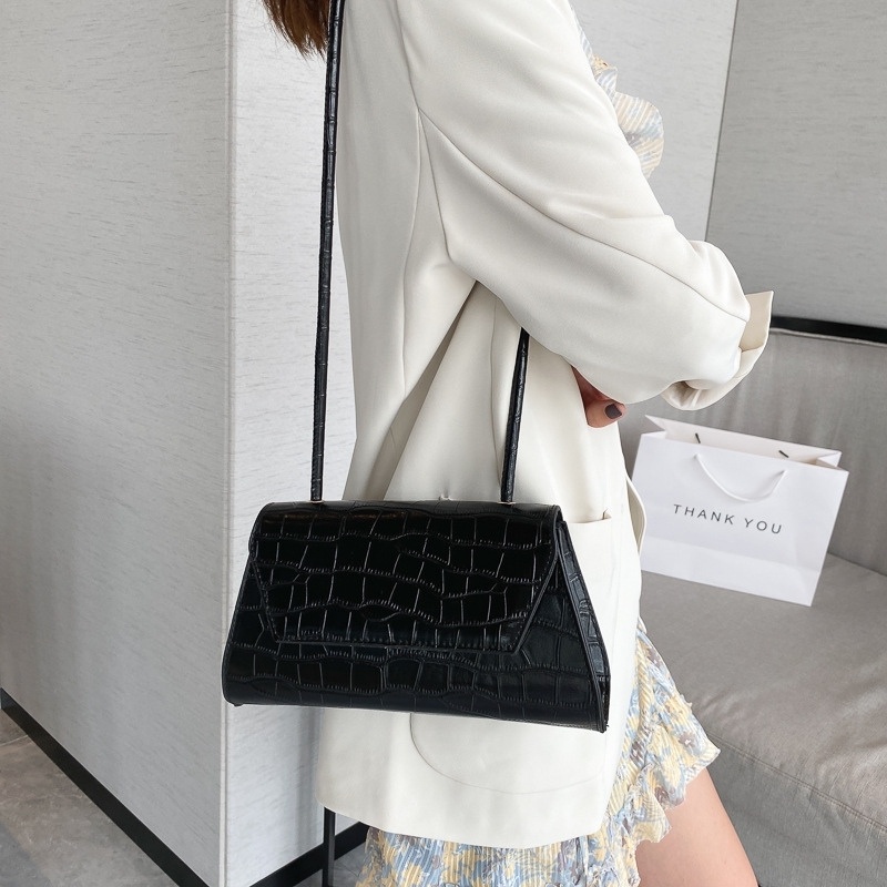 Túi xách nữ DVT phiên bản Hàn Quốc, phong cách Lingshan, thiết kế túi vuông nhỏ, chất da cao cấp T40