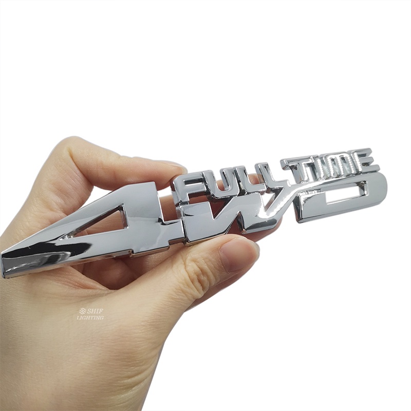 1 x Miếng Dán Logo Kim Loại 4WD FULL TIME Trang Trí Xe Hơi