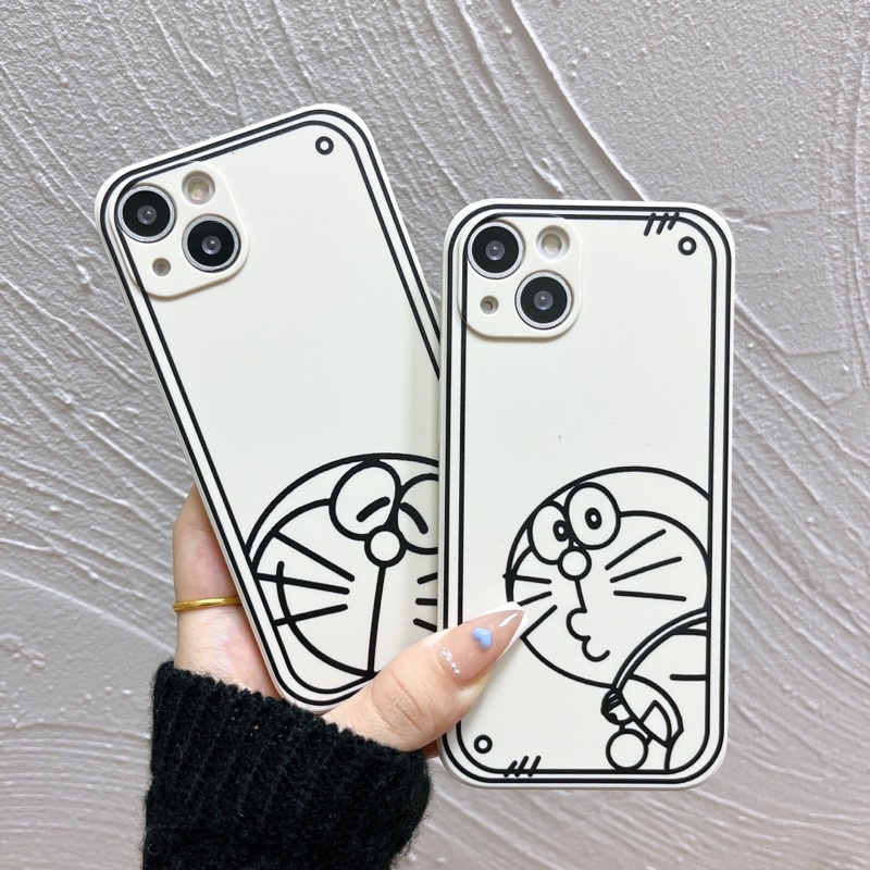 Ốp Lưng Silicon Màu Bảo Vệ Camera Doraemon Draw