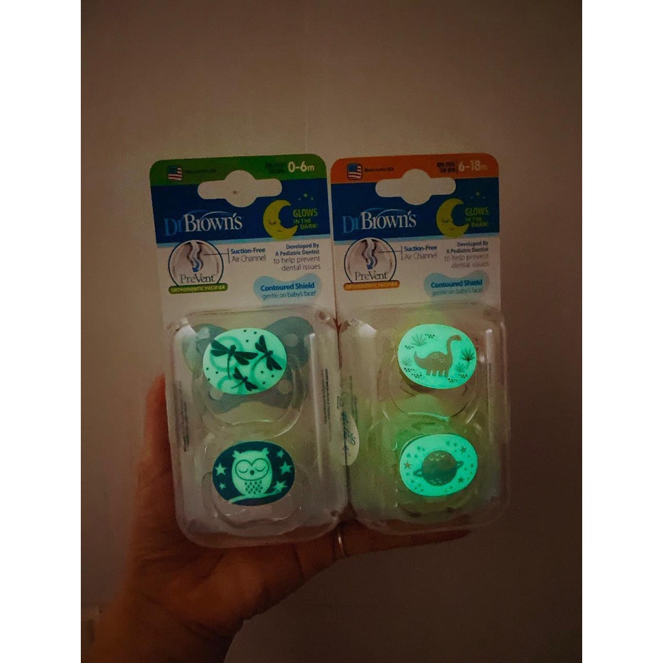 SET 2 TY NGẬM PREVENT DR BROWN'S CHO BÉ TỪ 0-6 THÁNG GIAO MÀU NGẪU NHIÊN CHO BÉ TRAI HAY GÁI