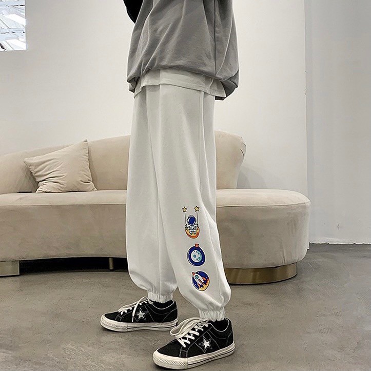 Quần Jogger In Hình Jogger Bo Lai Dáng Rộng Ulzzang Unisex - MM