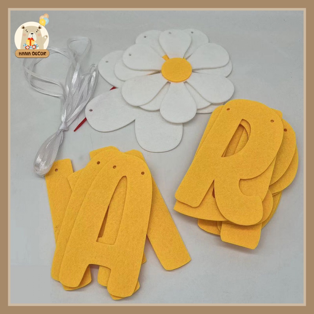 Dây Happy birthday trang trí sinh nhật phong cách Hàn Quốc