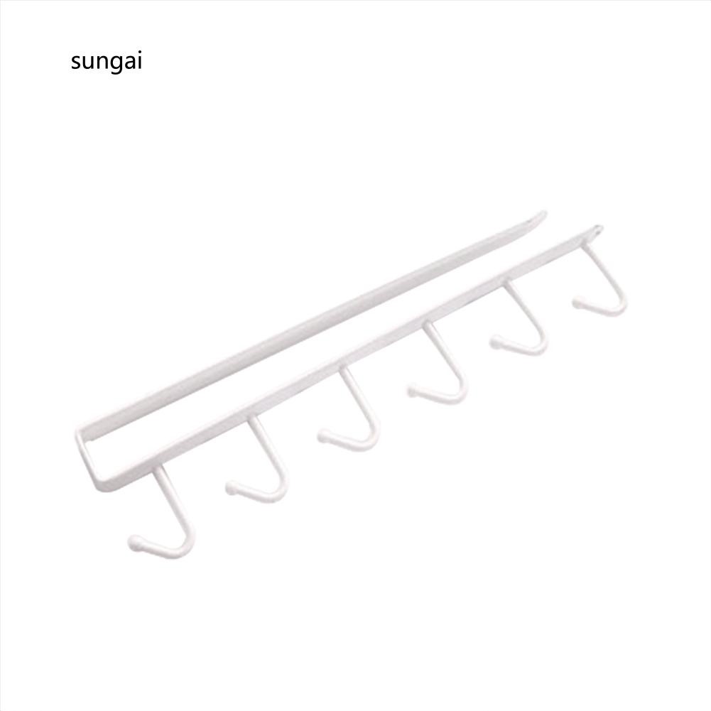 Giá treo đồ gồm 6 móc bằng sắt kích thước 26cm x 6.5cm tiện dụng | BigBuy360 - bigbuy360.vn