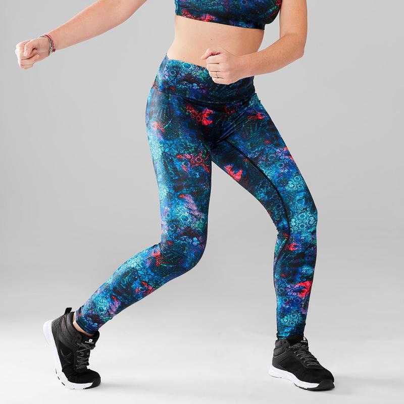 Quần legging nhảy thẩm mỹ cho nữ Decathlon STAREVER màu trắng size L