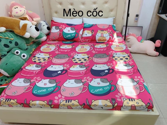 [Giá hủy diệt] Bộ ga vỏ gối cotton poly (1 grap giường + 2 vỏ gối nằm) | BigBuy360 - bigbuy360.vn