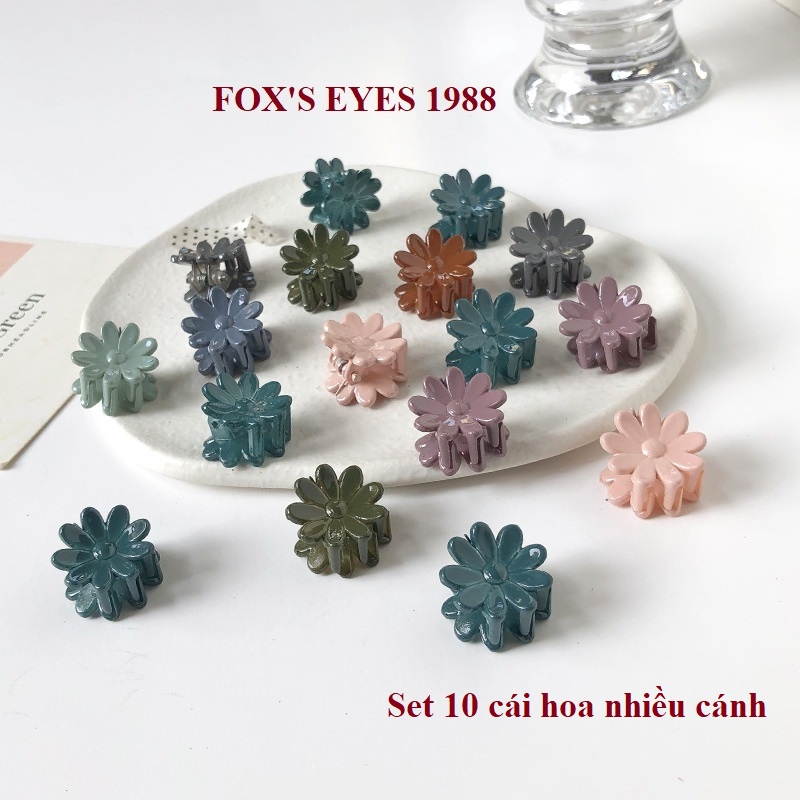 Set 10/20/30/50 Kẹp Tóc Mini Màu Trầm Bóng Phong Cách Hàn Quốc Thời Trang Xinh Xắn Cho Nữ Và Bé Gái