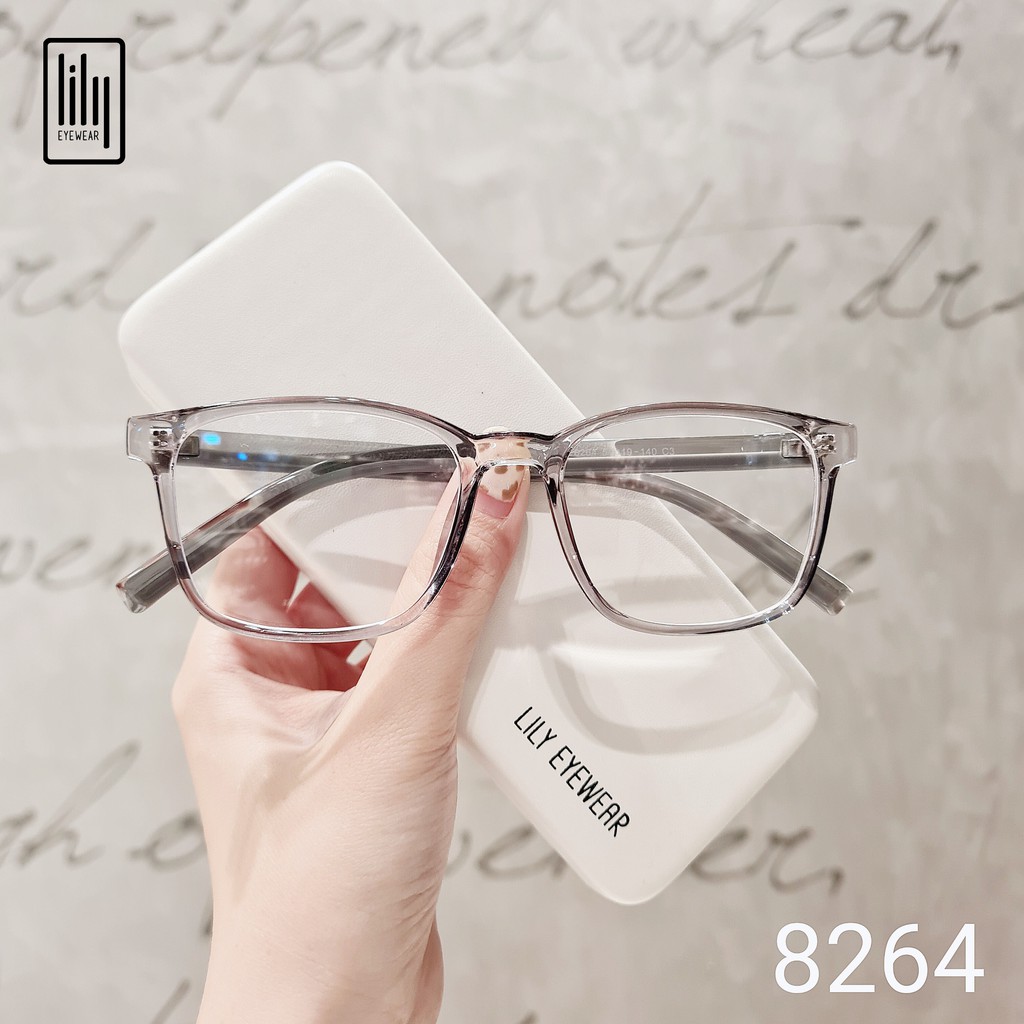 Gọng kính mắt nam nữ Lilyeyewear mắt vuông chất liệu nhựa dày dặn chắc chắn dễ đeo thời trang 8264 | BigBuy360 - bigbuy360.vn