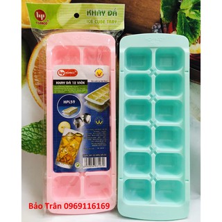 Khuôn làm thạch bằng nhựa tiện lợi 12 viên HPL59 – Khay đá vuông 12 viên HOFACO