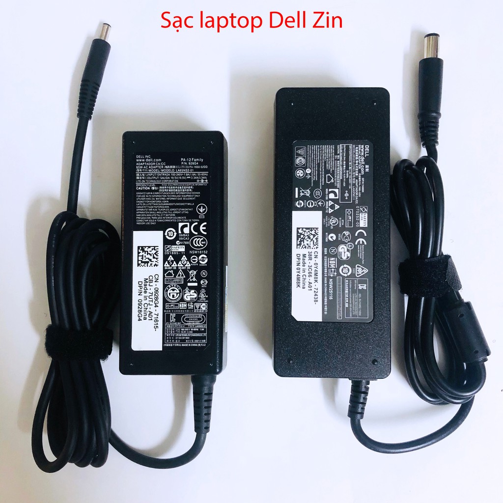 Sạc laptop Dell chân kim to/ nhỏ Zin (19.5V – 4.62A/ 19.5V – 3.34A) , adapter Dell, sạc Dell chính hãng