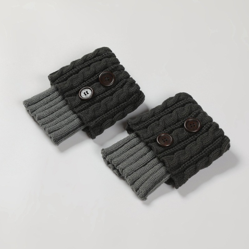 Tất Dệt Kim Giữ Ấm Chân Phối Nút Thời Trang Cho Nữ