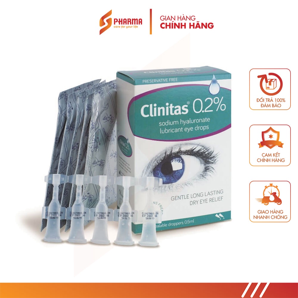 Dung dịch nhỏ Mắt Clinitas® 0.2 - Hộp 30 ống - ITALY