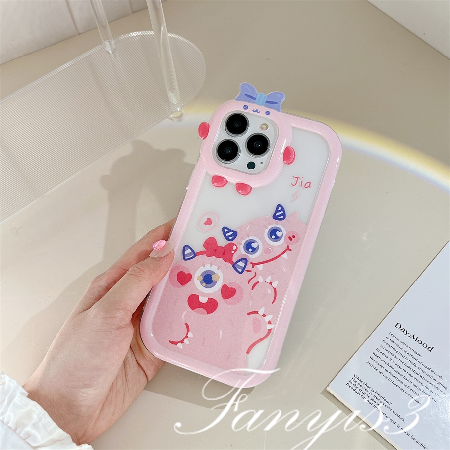 Ốp Điện Thoại Trong Suốt Hình Quái Vật Cho iPhone 14 13 12 11 Pro Max X XR Xs Max 8 7 6 6s Plus SE 2020