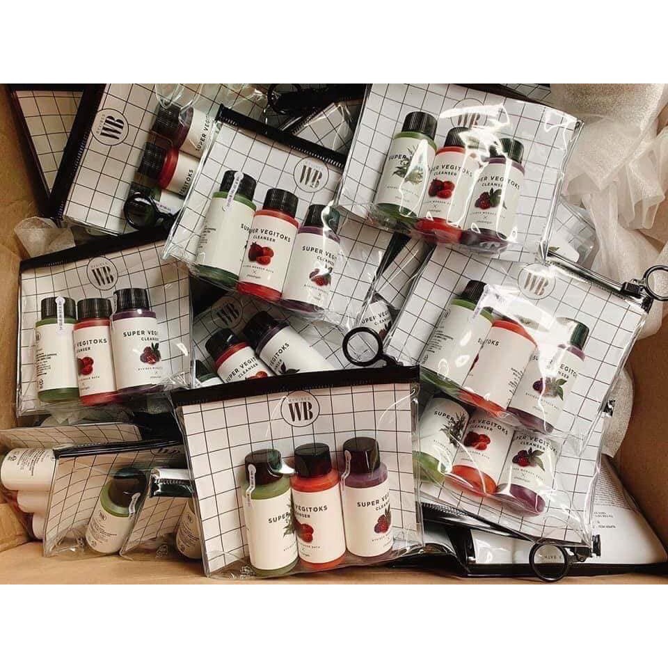 Set 3 sữa rửa mặt Rau Củ Super Vegitoks cleanser mini | BigBuy360 - bigbuy360.vn