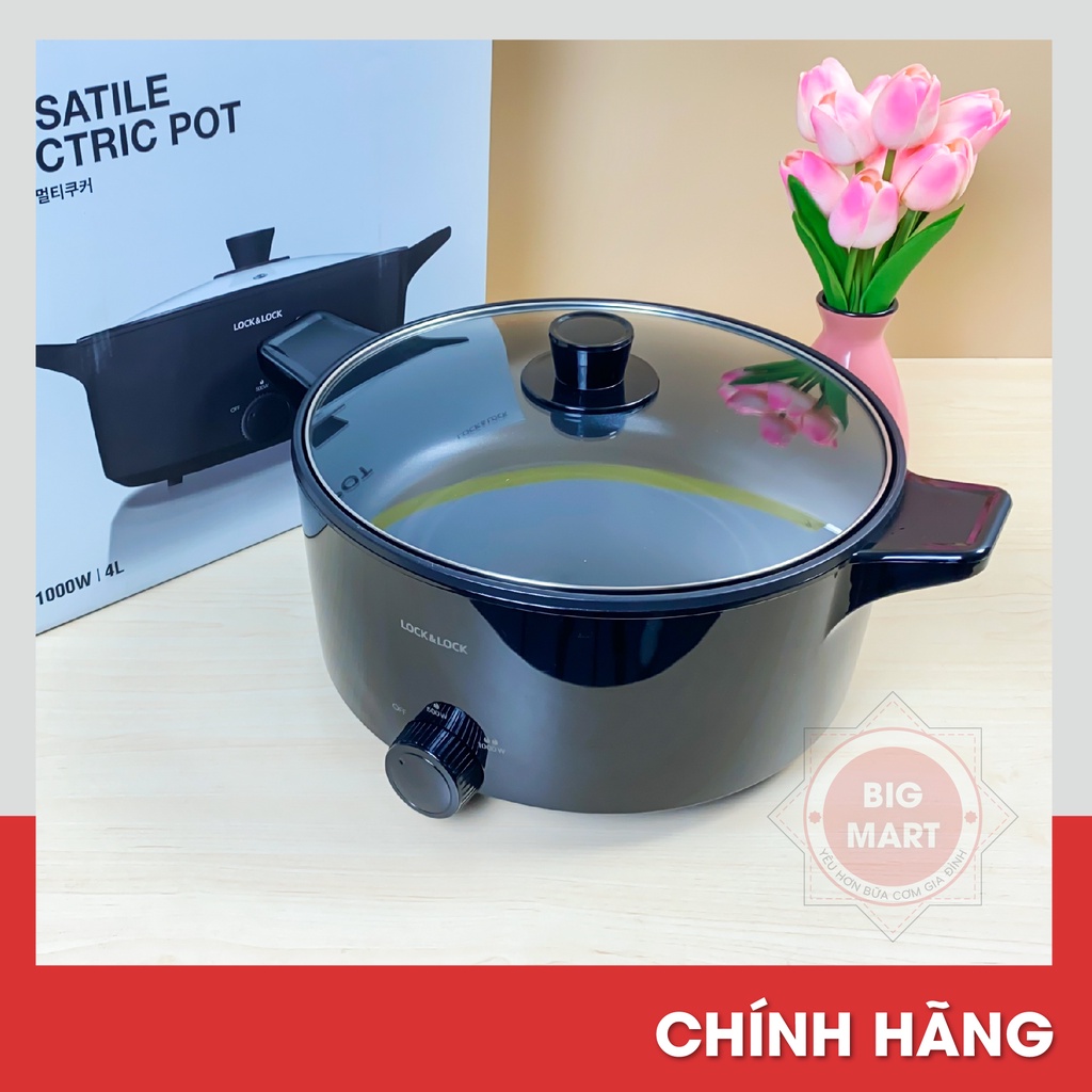 Nồi điện đa năng Lock&Lock Versatile Hot Pot 4L EJP546BLK - Nồi Lẩu Đa Năng Tiện Lợi