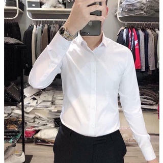Áo sơ mi trắng nam dấu cúc không nhăn không sù không bay màu - ARU SHOP