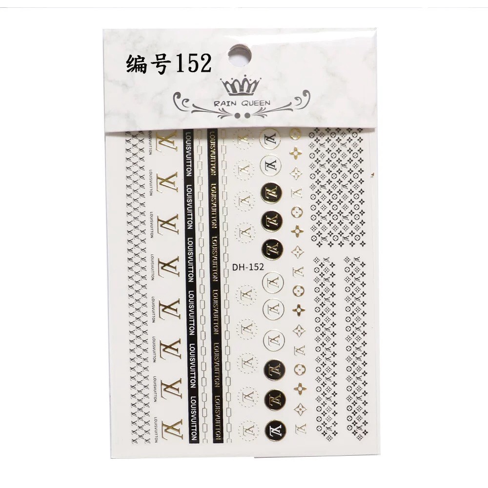 Sticker dán móng tay mẫu thương hiệu, logo, deacal dán móng tay