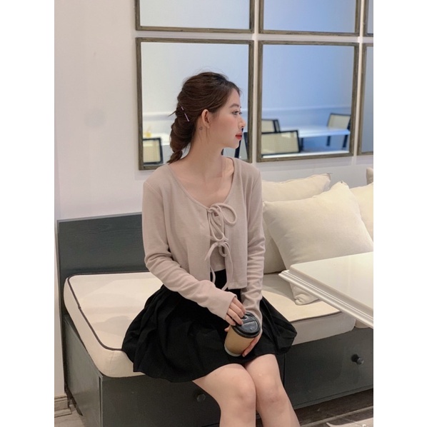 [CLAY] EMMY CARDIGAN - Áo khoác Cardigan len tăm Hàn buộc nơ | BigBuy360 - bigbuy360.vn