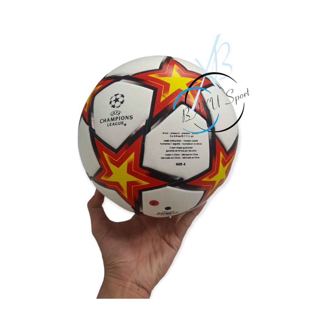 Quả bóng đá sân cỏ nhân tạo size 4 tiêu chuẩn mẫu champion league đẹp