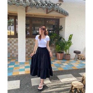 Áo tay ngắn cổ vuông short moon tee Maxy Workshop