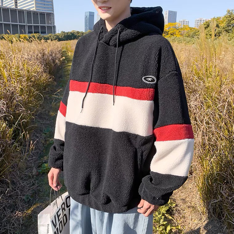 Áo hoodie lông cừu nam nữ, áo lông cừu phong cách ulzzang Hàn Quốc dáng rộng đẹp. mo8 | BigBuy360 - bigbuy360.vn