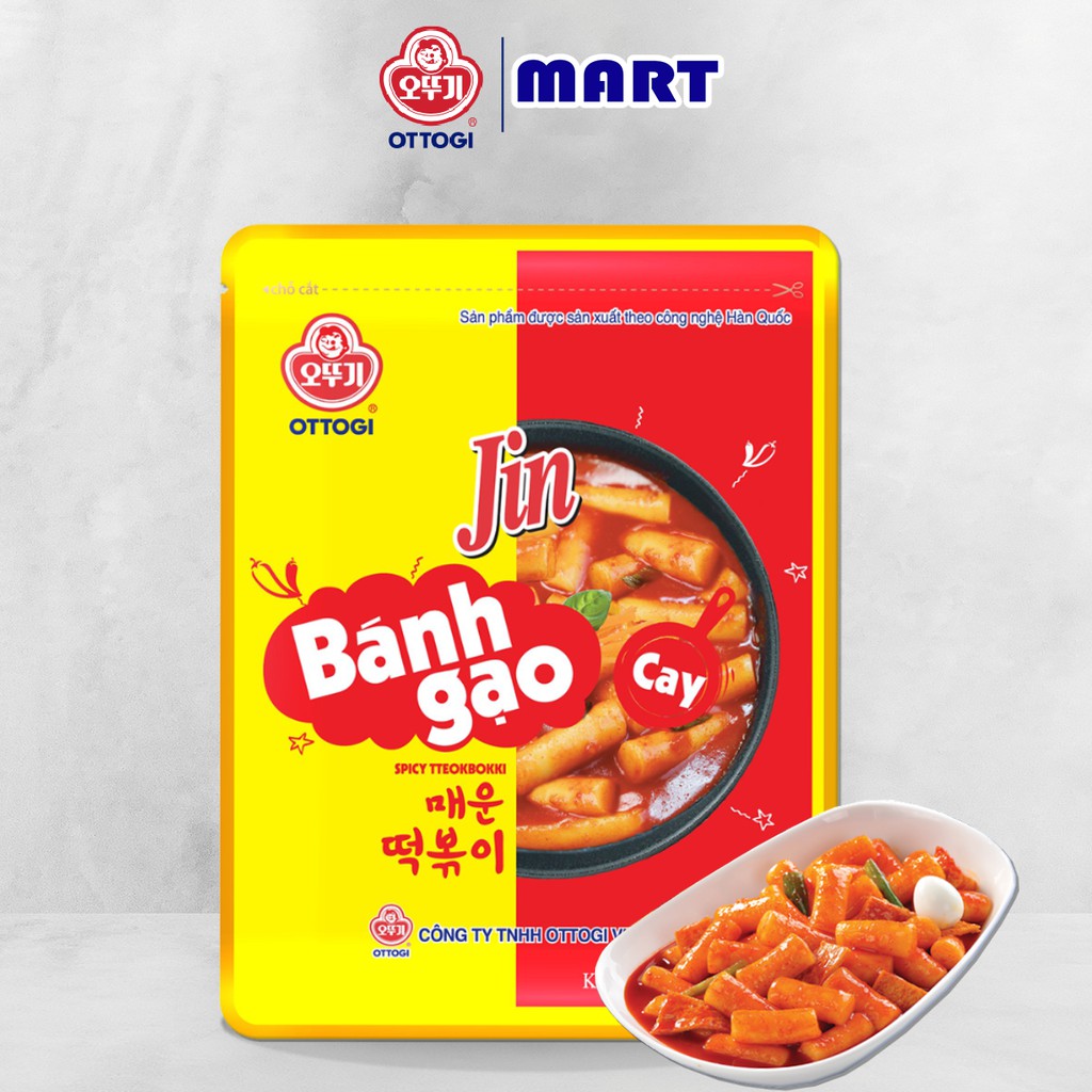 [FREESHIP❤️] - Bánh gạo Tokbokki Jin cay Ottogi gói 164g